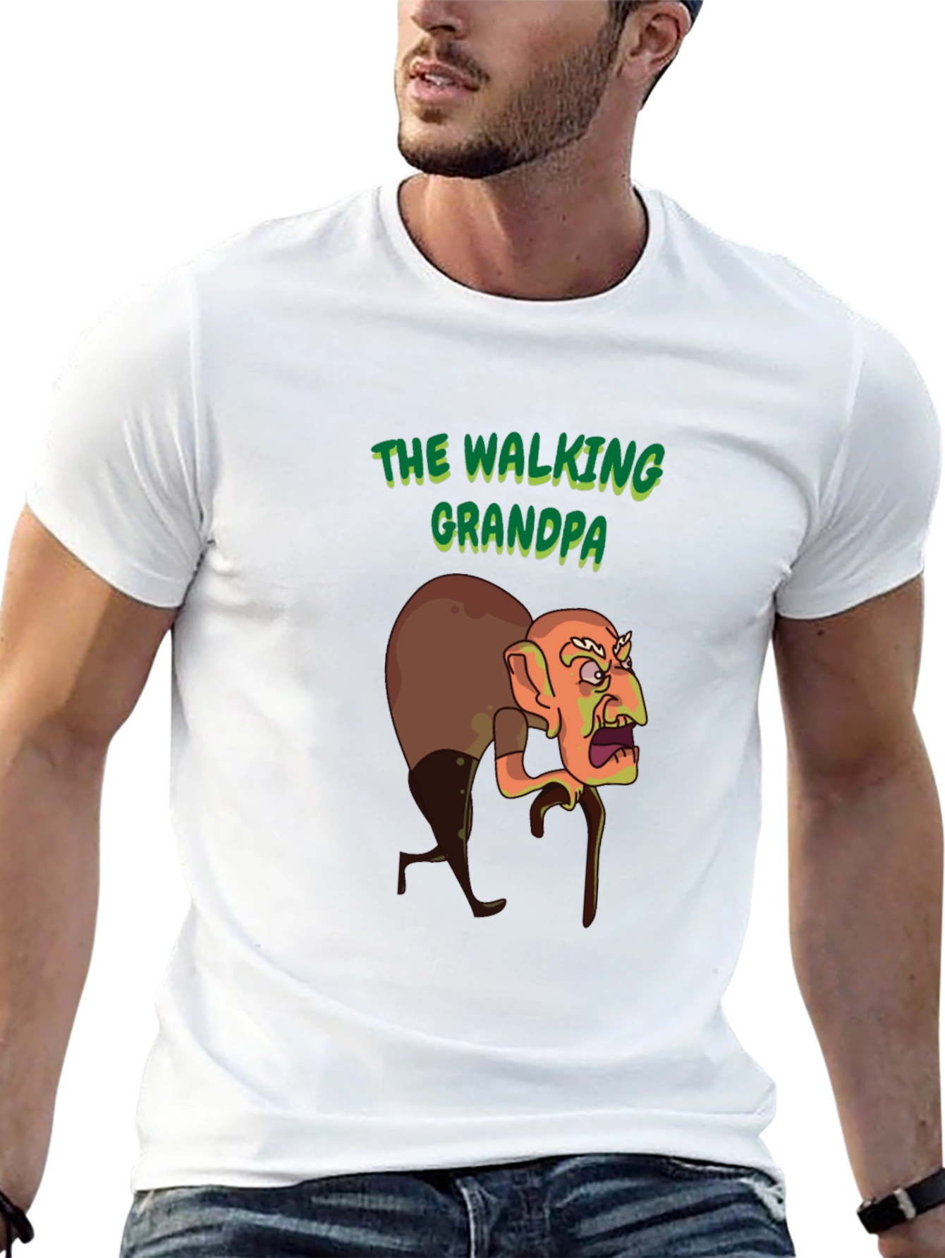 The Walking Grandpa Graphic T-Shirt