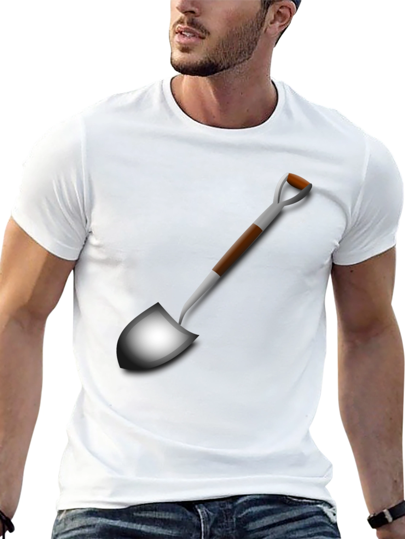Shovel Graphic Tee - Black Novelty T-Shirt