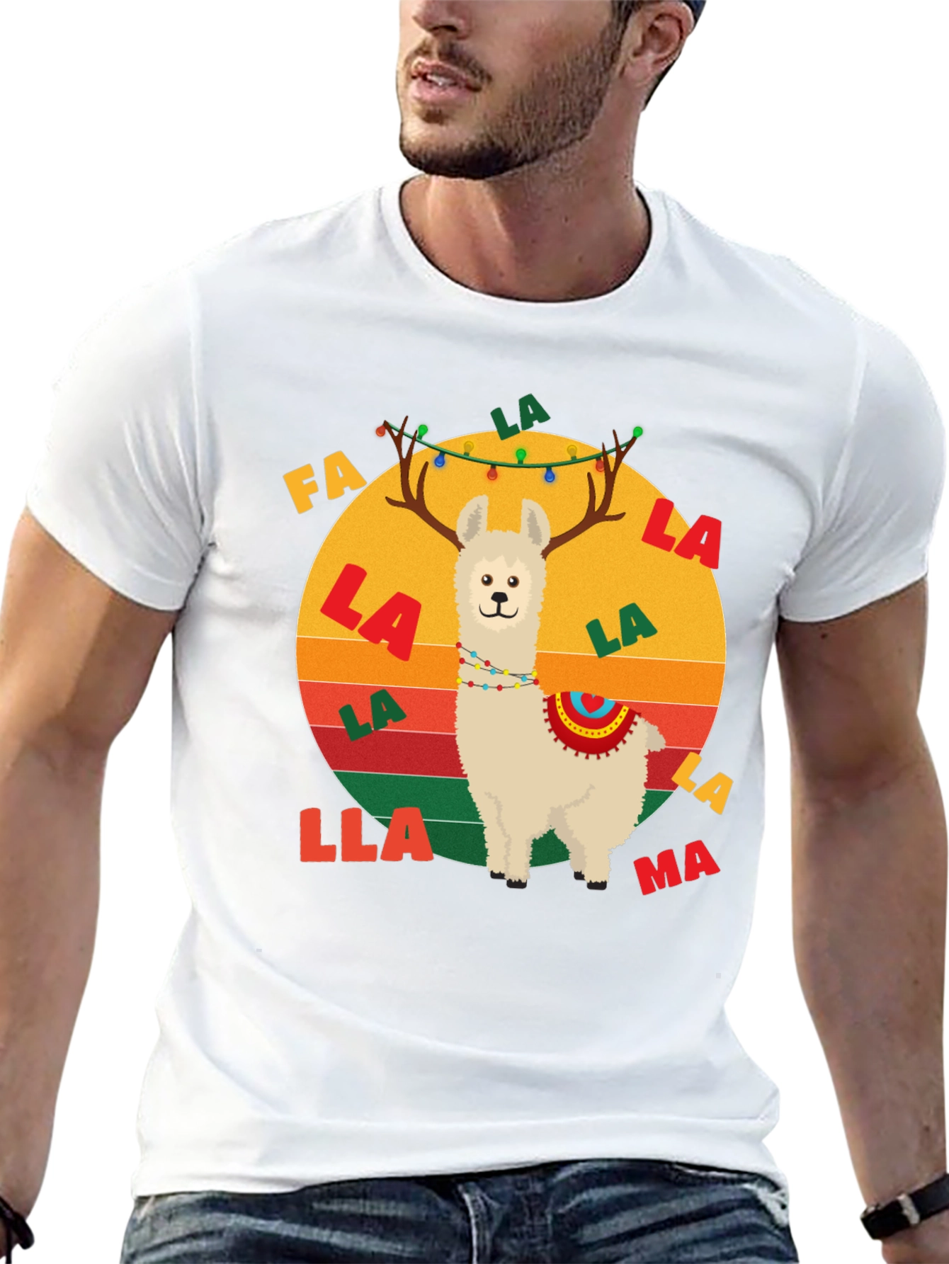 Fa La Llama Christmas Graphic Tee