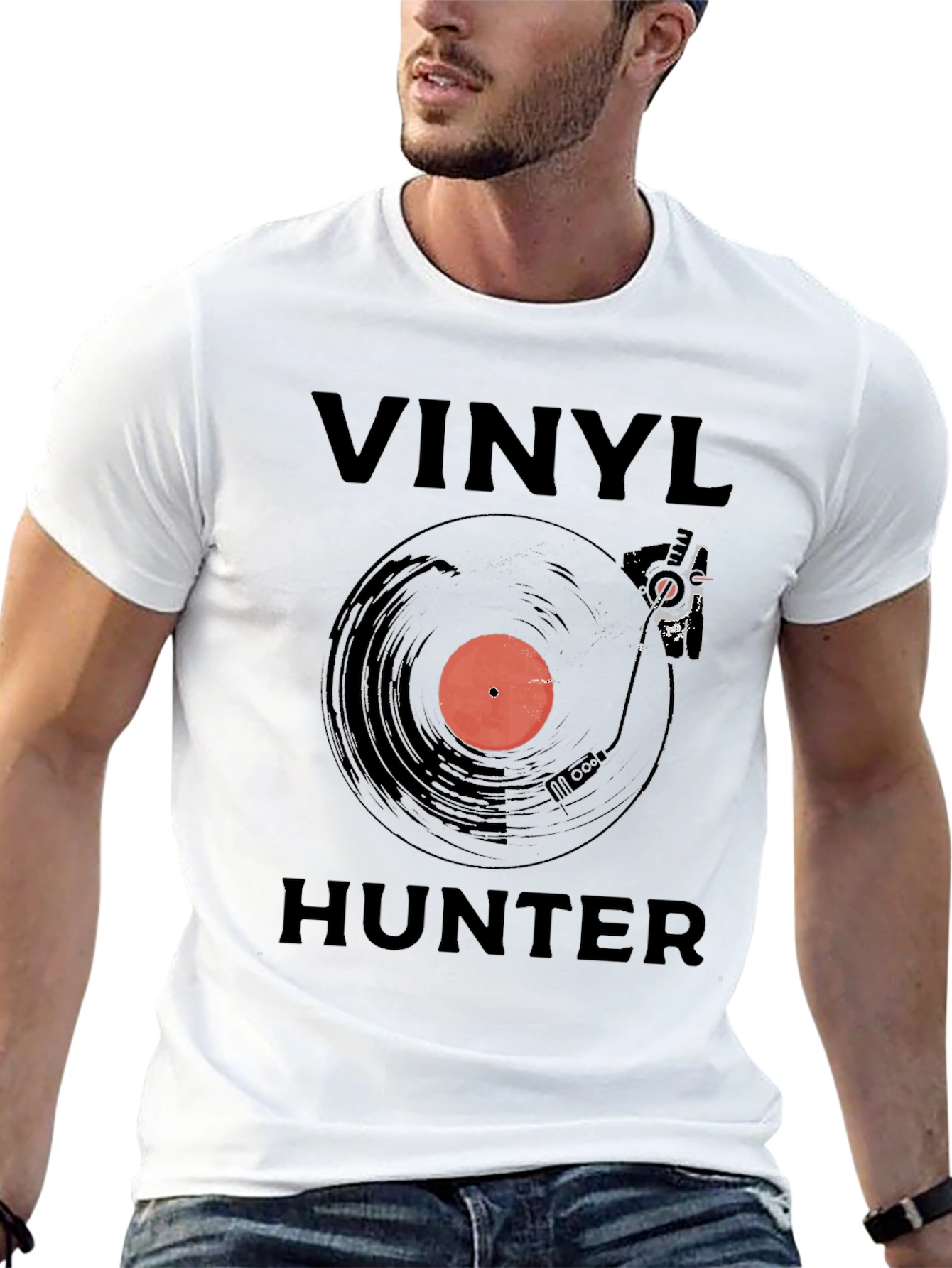 Vinyl Hunter Graphic T-Shirt - Music Lover Tee