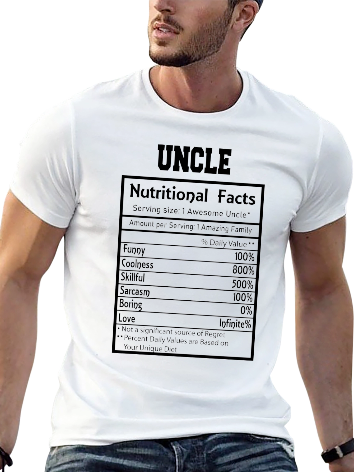Awesome Uncle Nutritional Facts T-Shirt