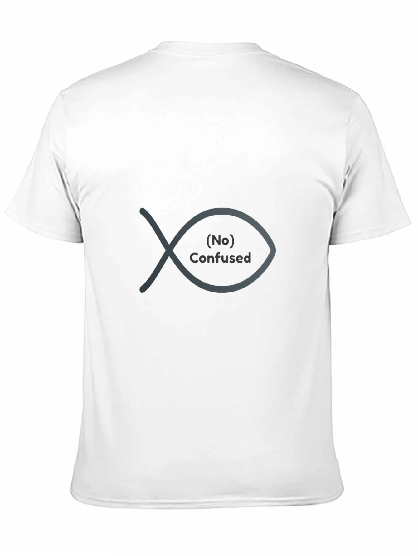 No Confused Fish Black T-Shirt