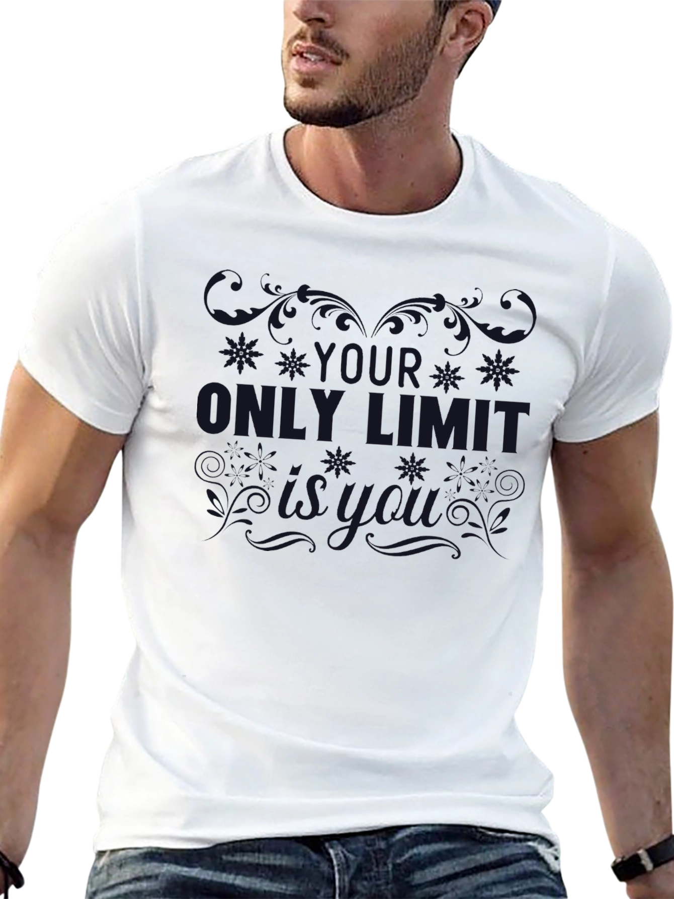 Black T-Shirt: The Only Limit Is You Graphic Tee