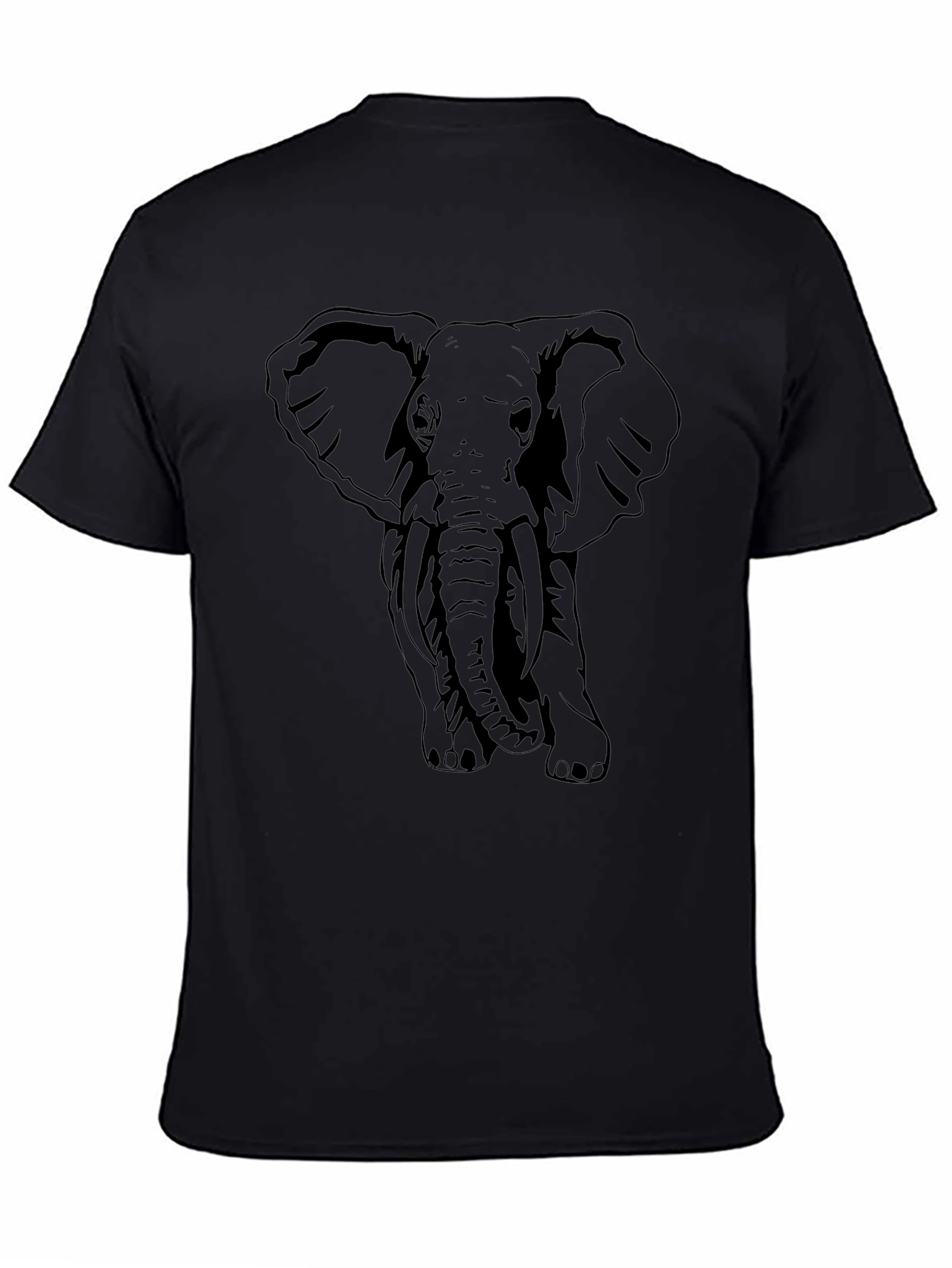 Elephant Graphic Tee - Black Casual Shirt