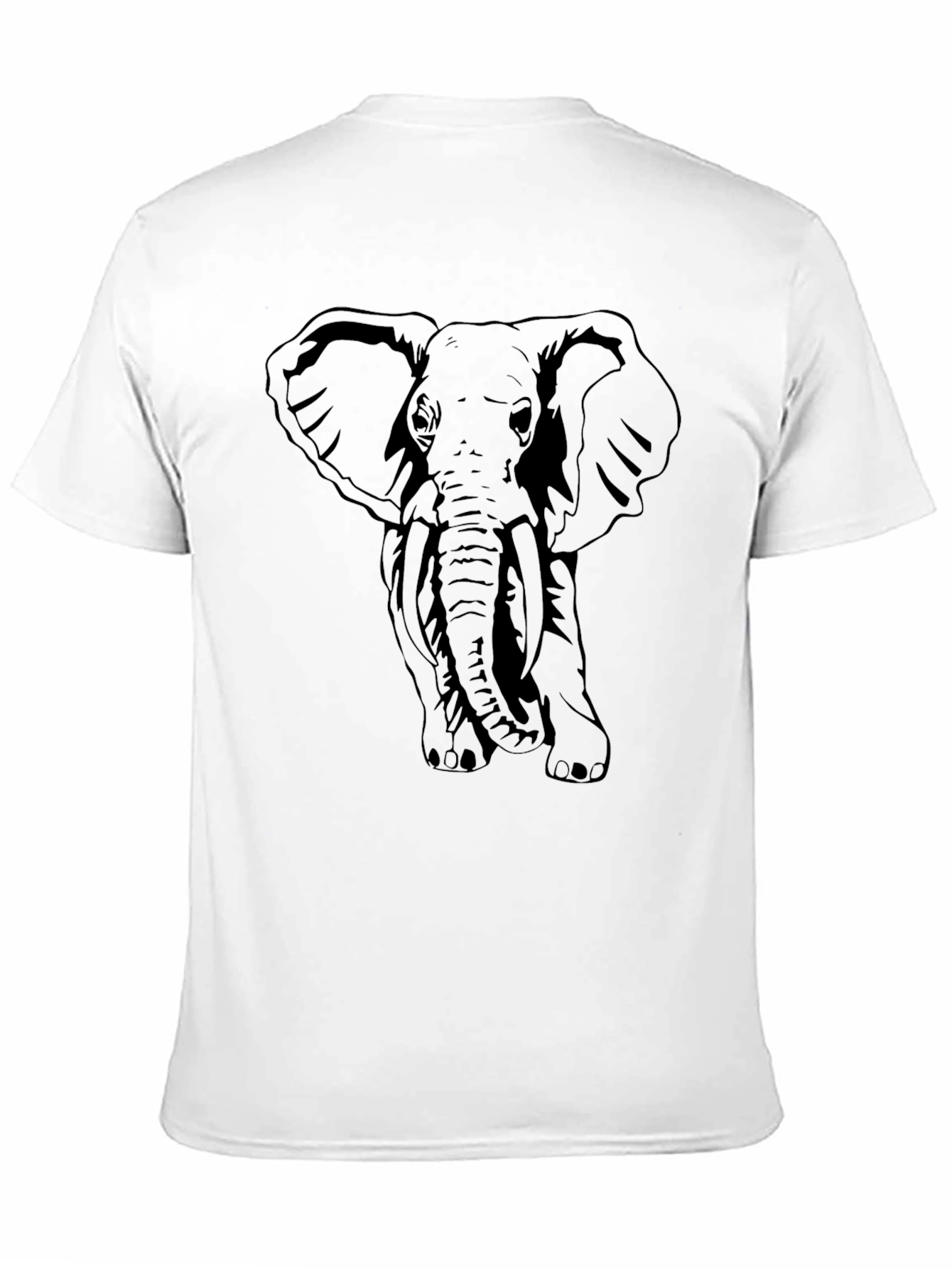 Elephant Graphic Tee - Black Casual Shirt