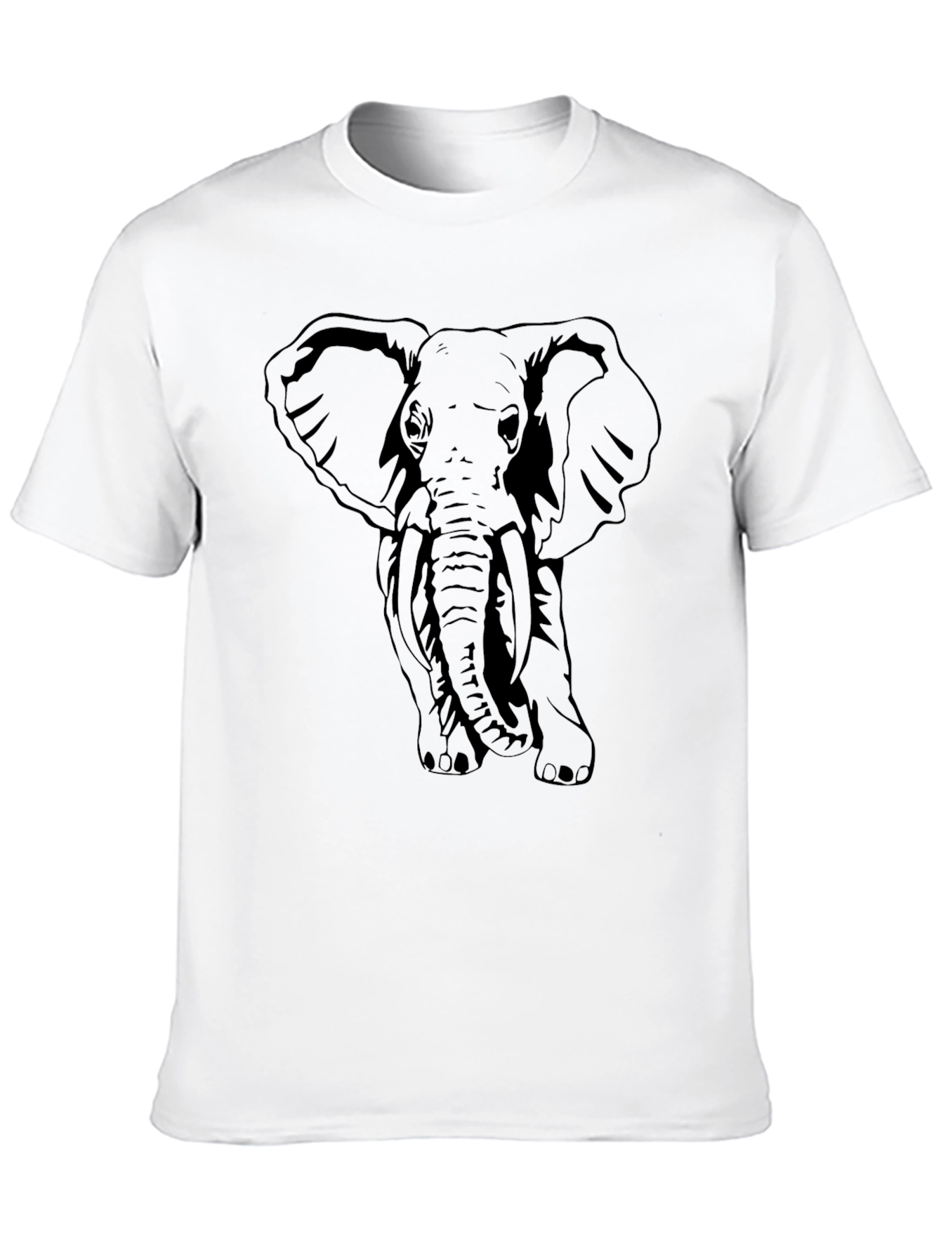 Elephant Graphic Tee - Black Casual Shirt