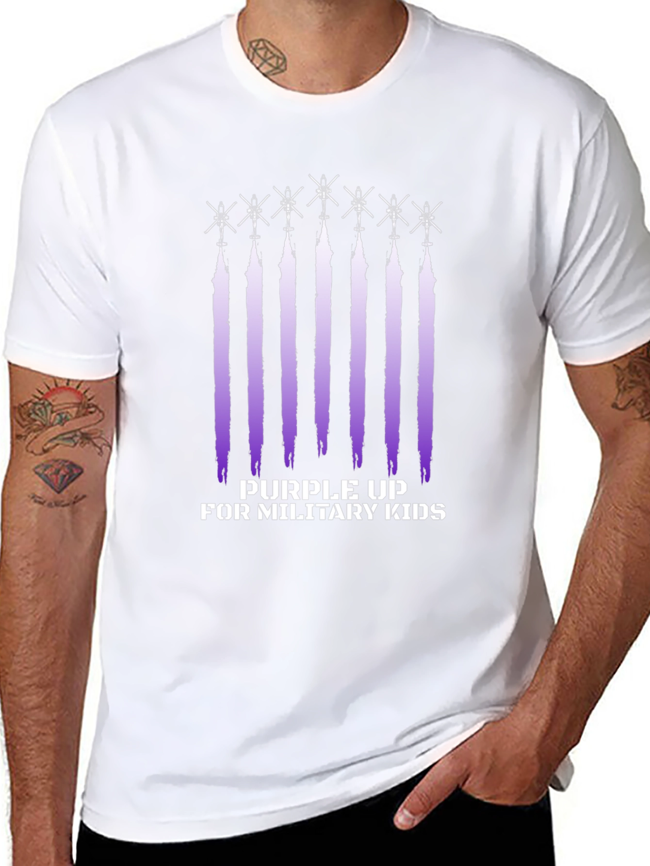 Purple Up Military Kids T-Shirt