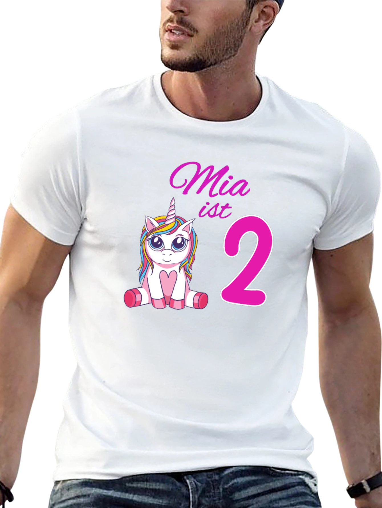 Mias 2nd Birthday Unicorn T-Shirt