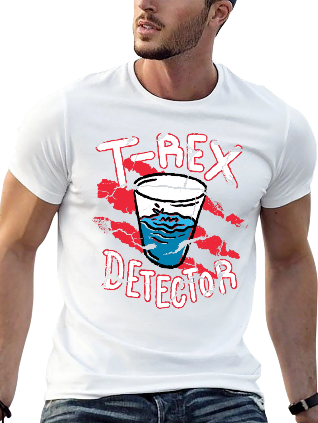 T-Rex Detector Novelty Graphic T-Shirt