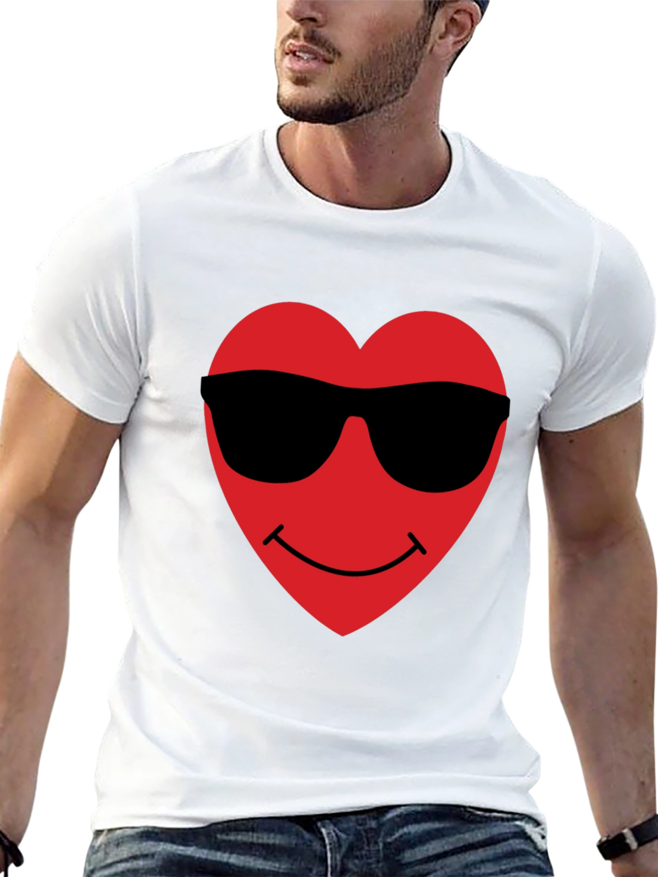 Cool Heart Sunglasses Graphic T-Shirt