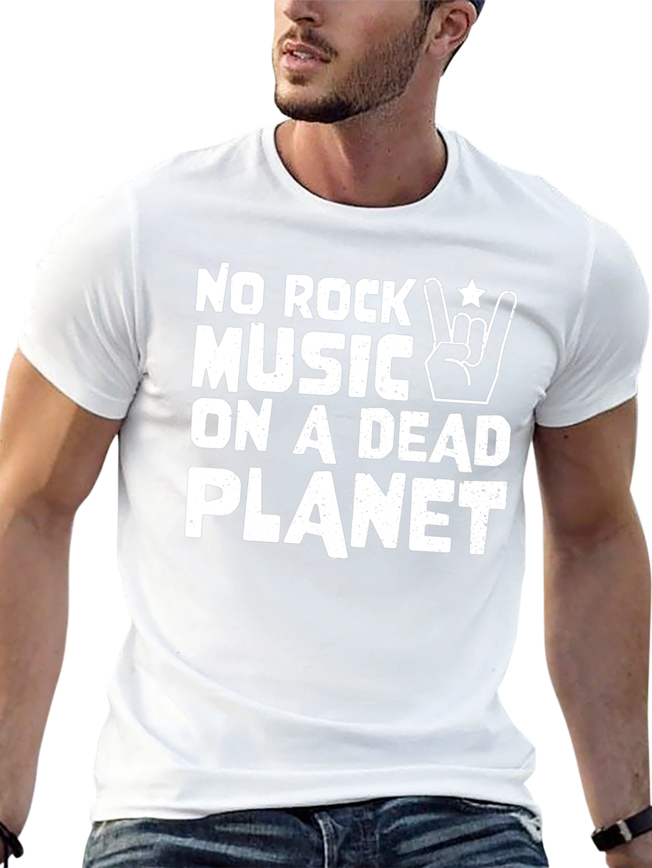 No Rock Music On A Dead Planet Graphic Tee