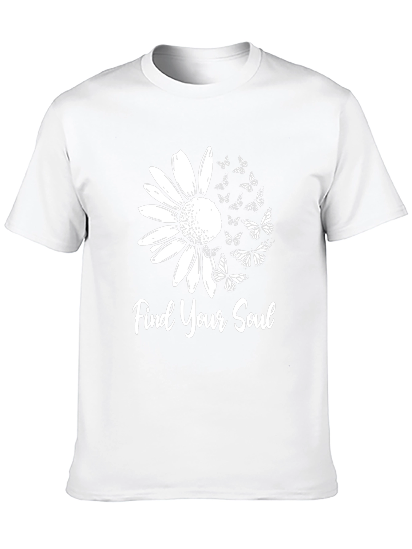 Find Your Soul Graphic Tee - Butterfly Sunflower T-Shirt