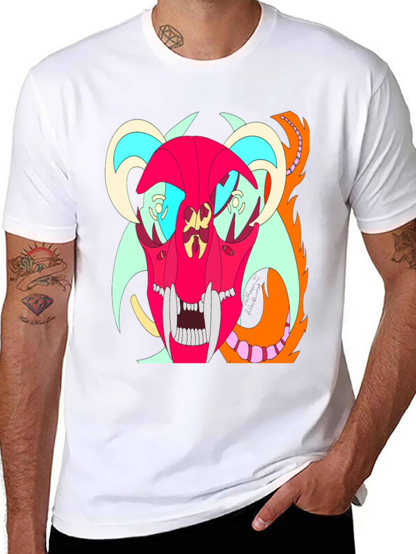 Skull Beast Graphic Tee - Bold Design Soft Cotton