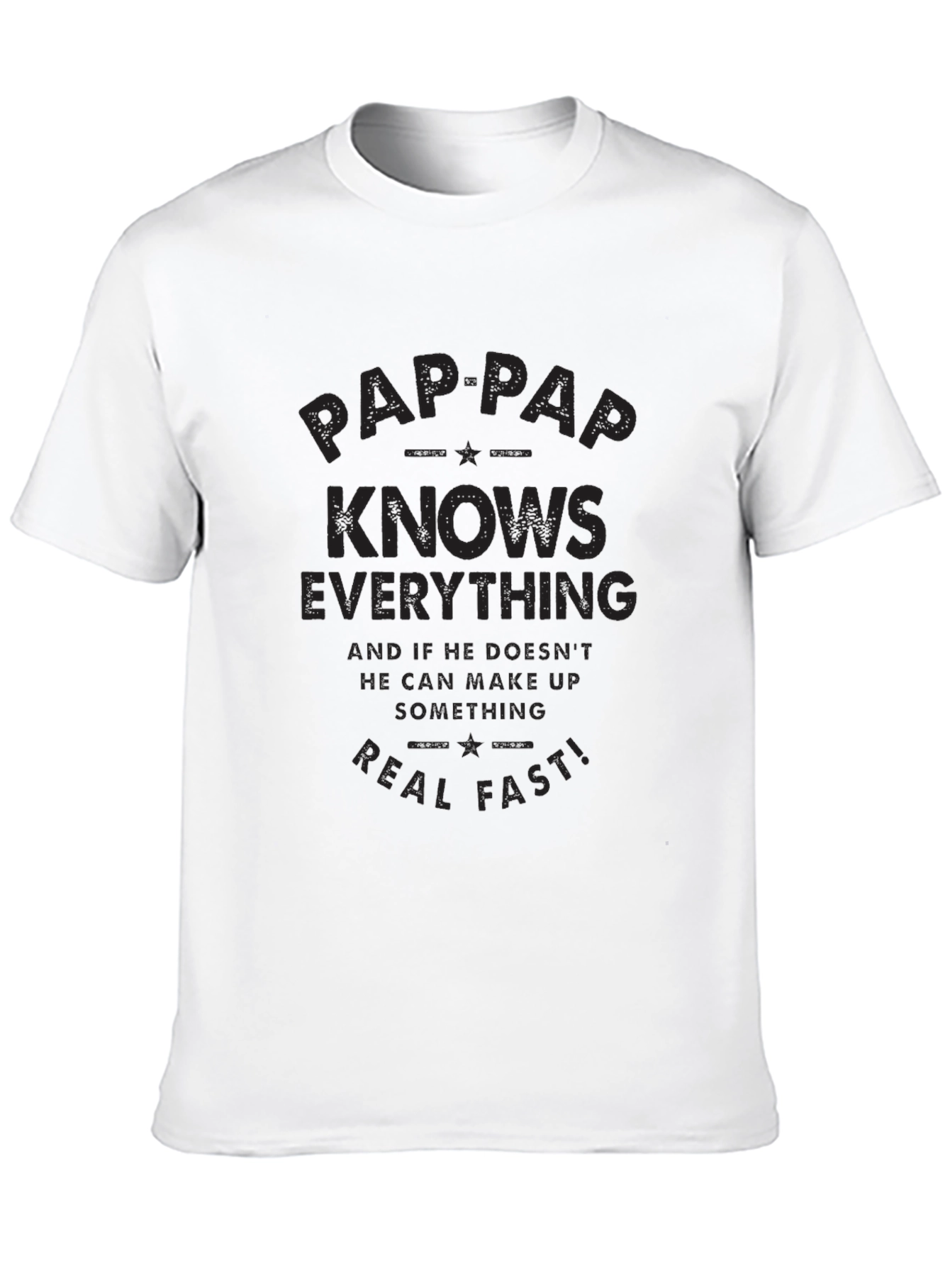 Pap-Pap Knows Everything Black T-Shirt