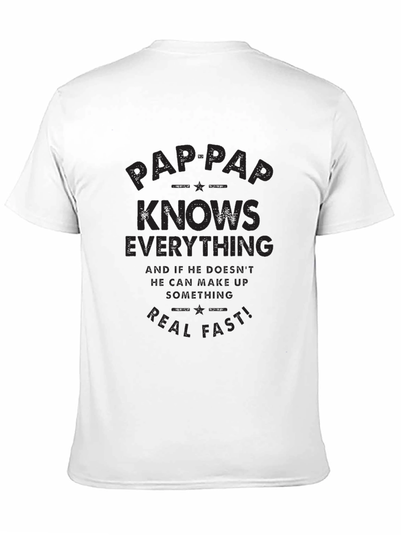 Pap-Pap Knows Everything Black T-Shirt