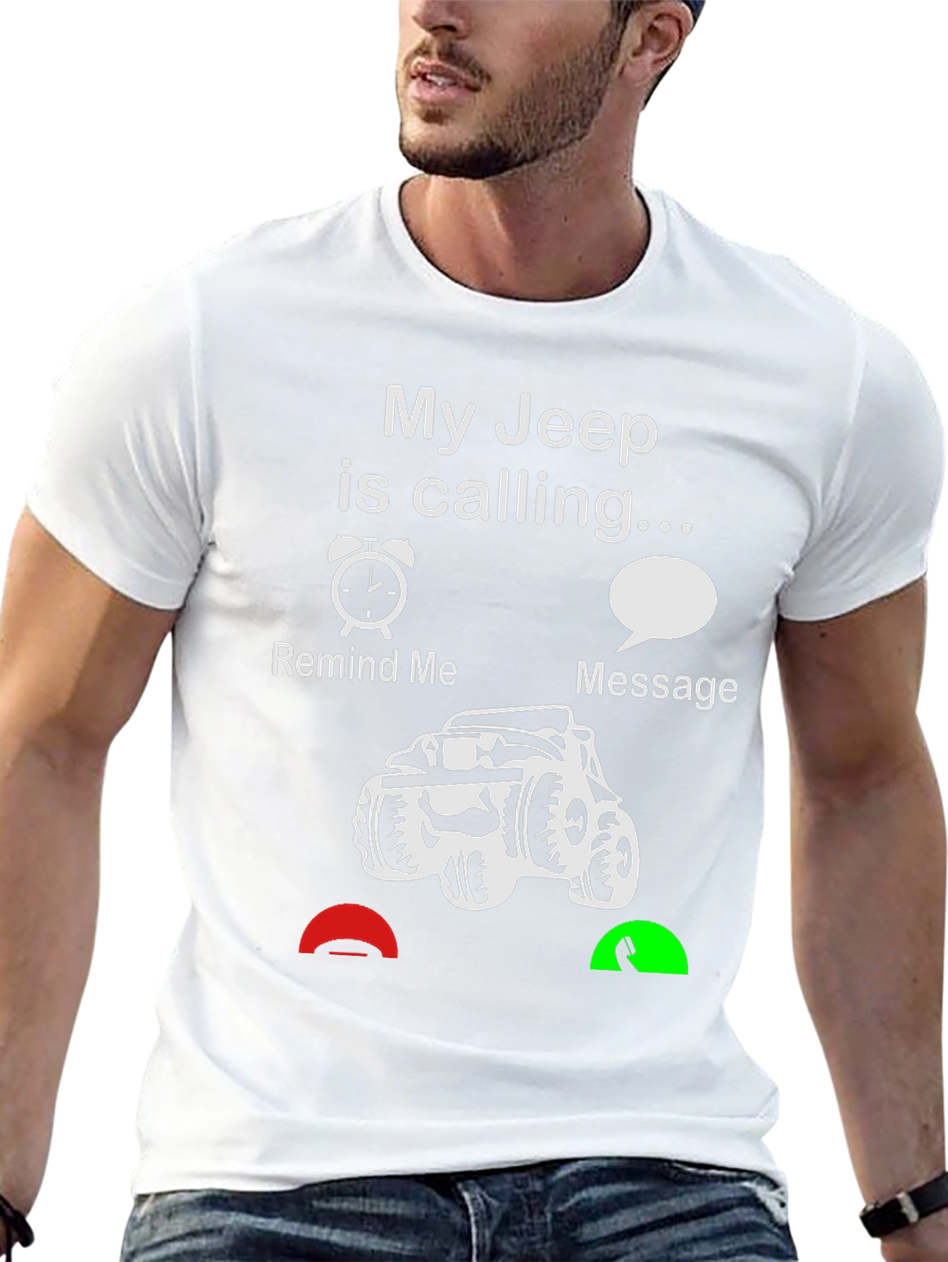My Jeep is Calling Black T-Shirt