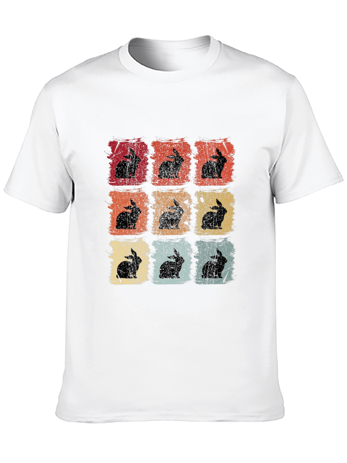 Retro Rabbit Print T-Shirt