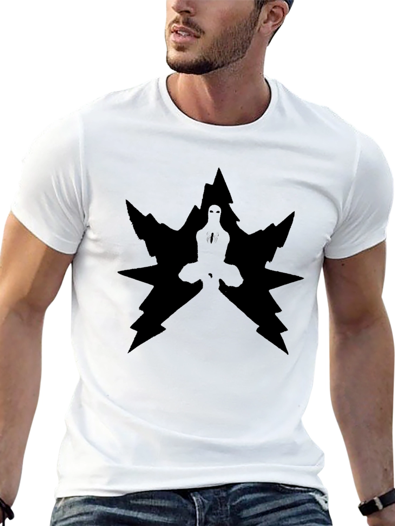 Silhouette Graphic Tee - Stylish Black Shirt