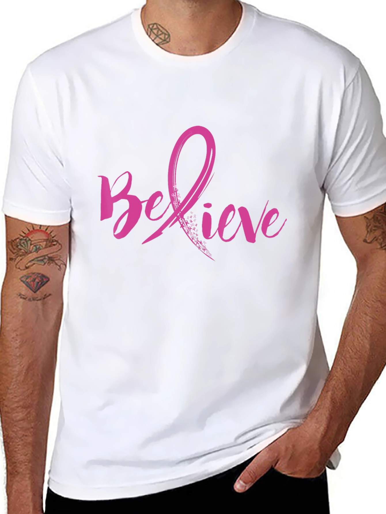 Believe Pink Ribbon T-Shirt