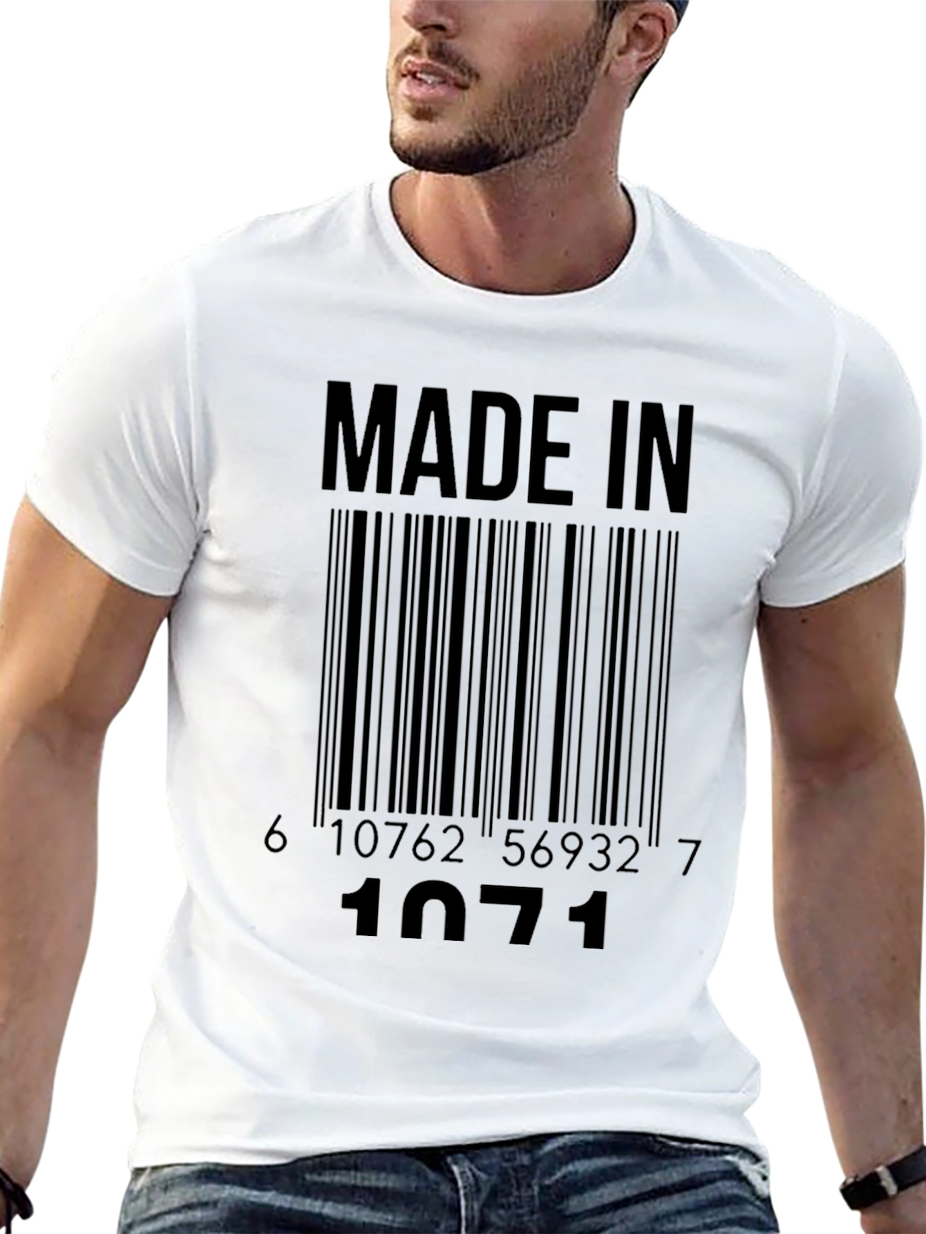 Made in 1971 Barcode T-Shirt