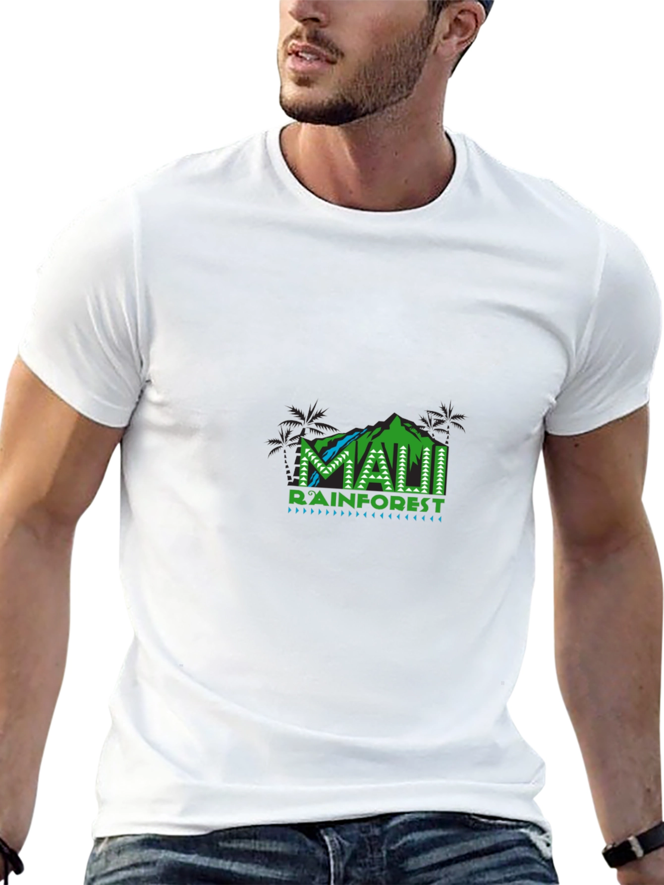 Maui Rainforest Graphic Black T-Shirt