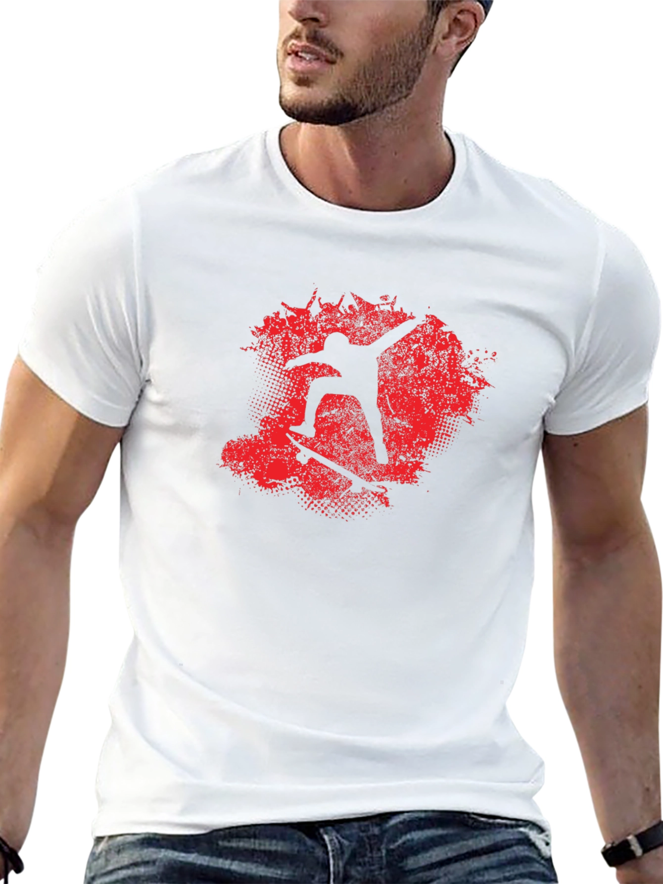 Skateboarding Silhouette Graphic T-Shirt