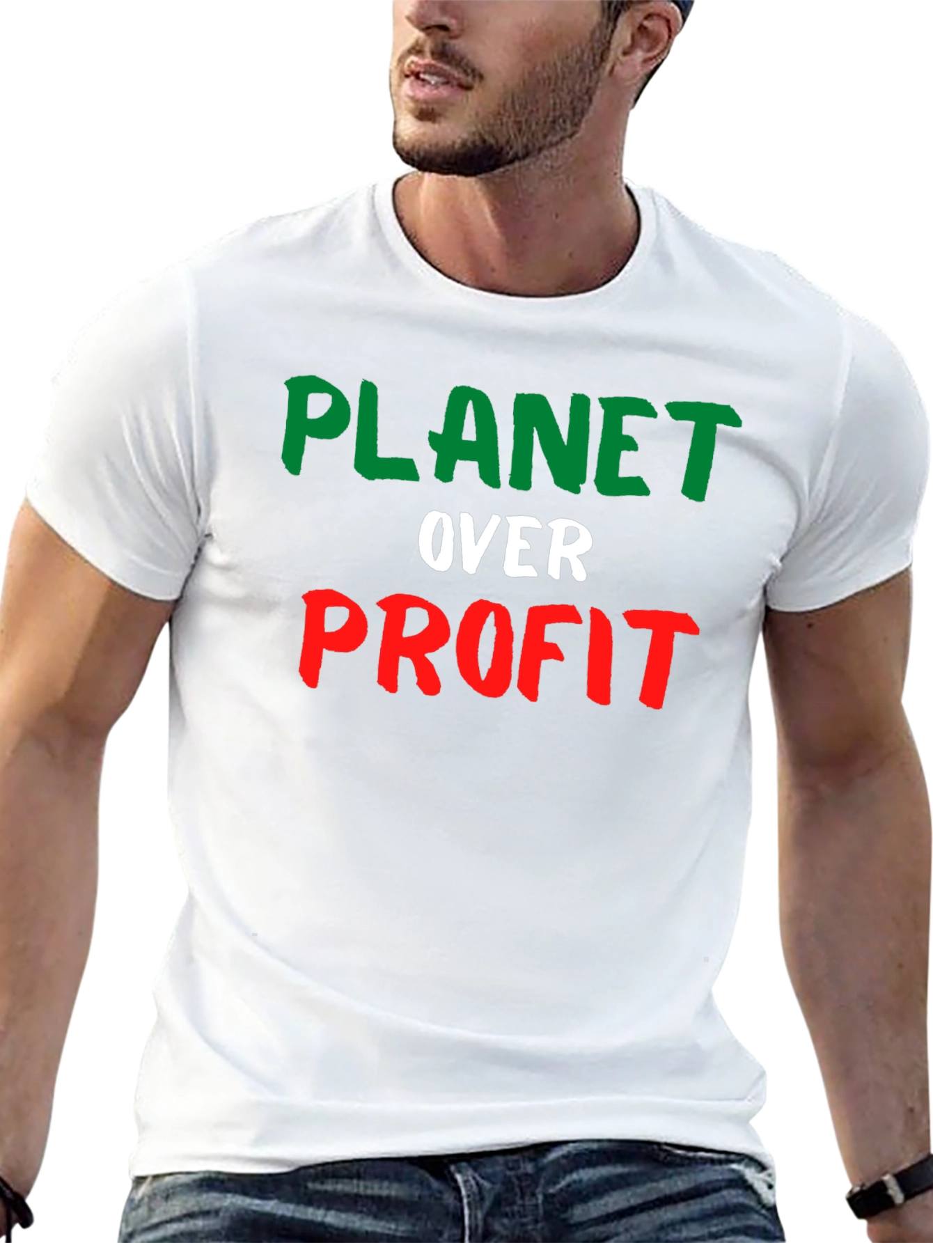 Planet Over Profit Graphic T-Shirt - Eco Friendly