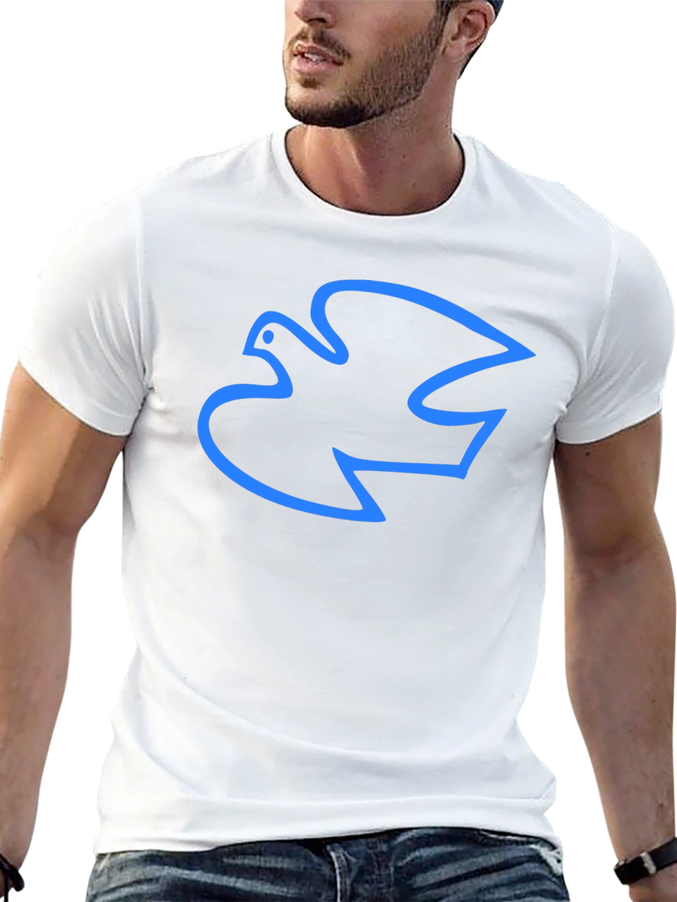 Dove Outline Graphic Black T-Shirt