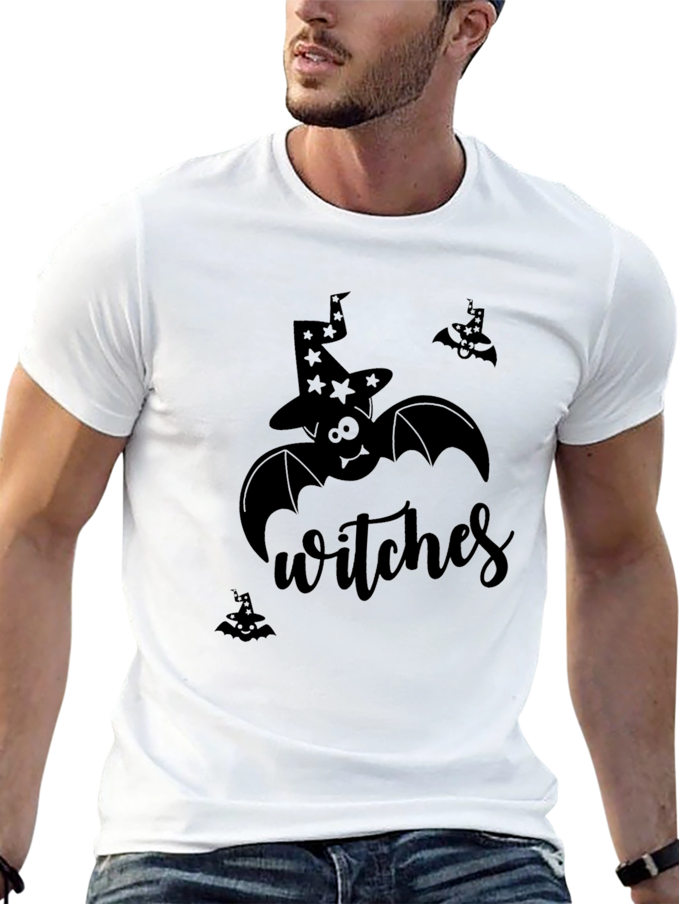 Witches Bat Graphic T-Shirt - Halloween