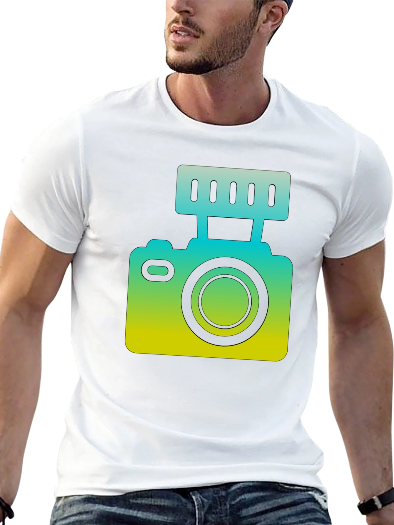 Cool Camera Graphic Tee - Black Unisex T-Shirt