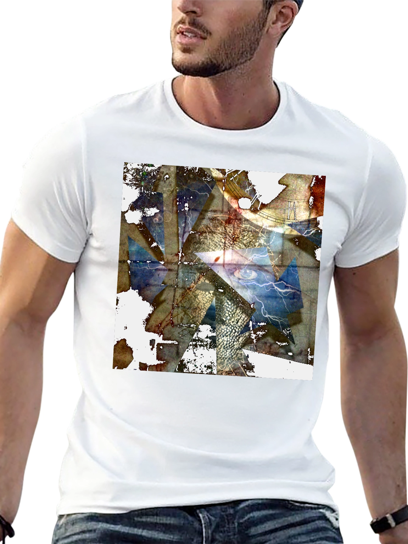 Abstract Eye Graphic Black T-Shirt