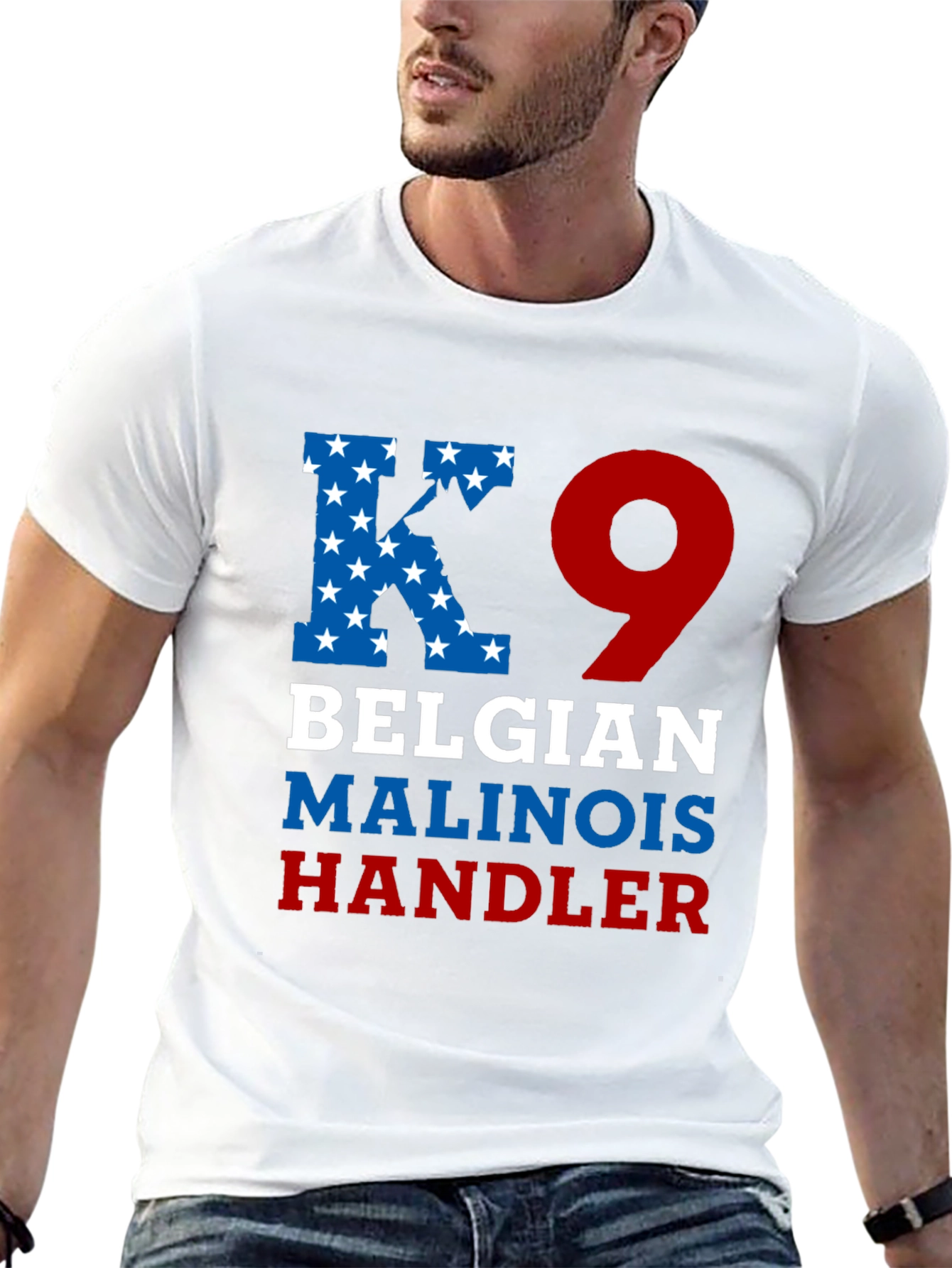 K9 Belgian Malinois Handler Graphic T-Shirt
