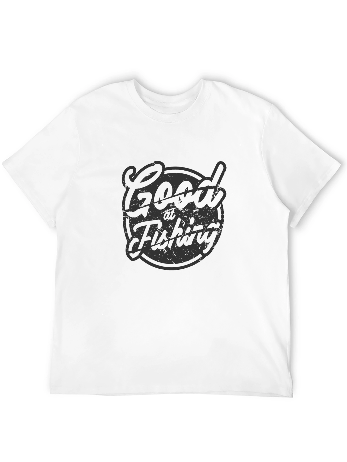 Good at Fishing Black T-Shirt