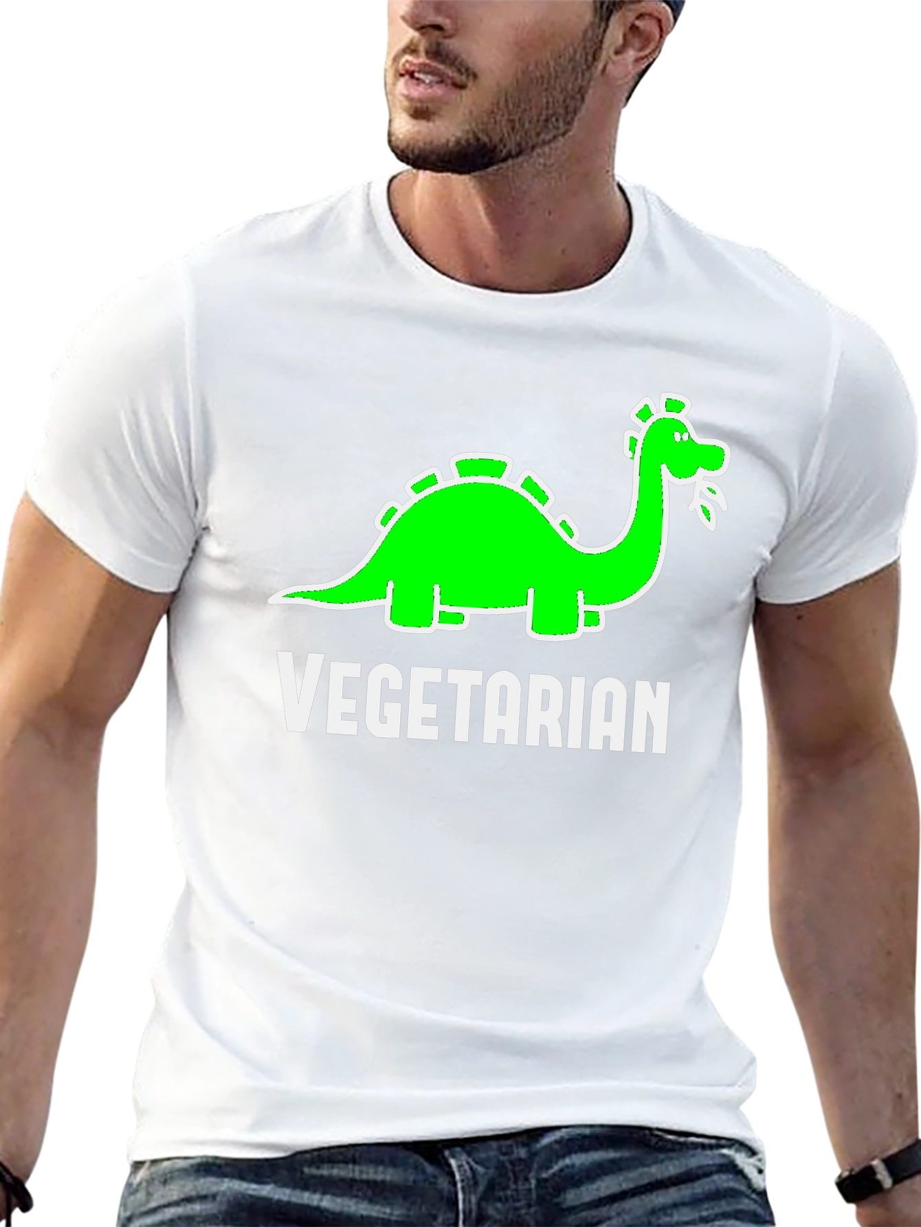 Vegetarian Dinosaur T-Shirt - Cute Vegan Tee