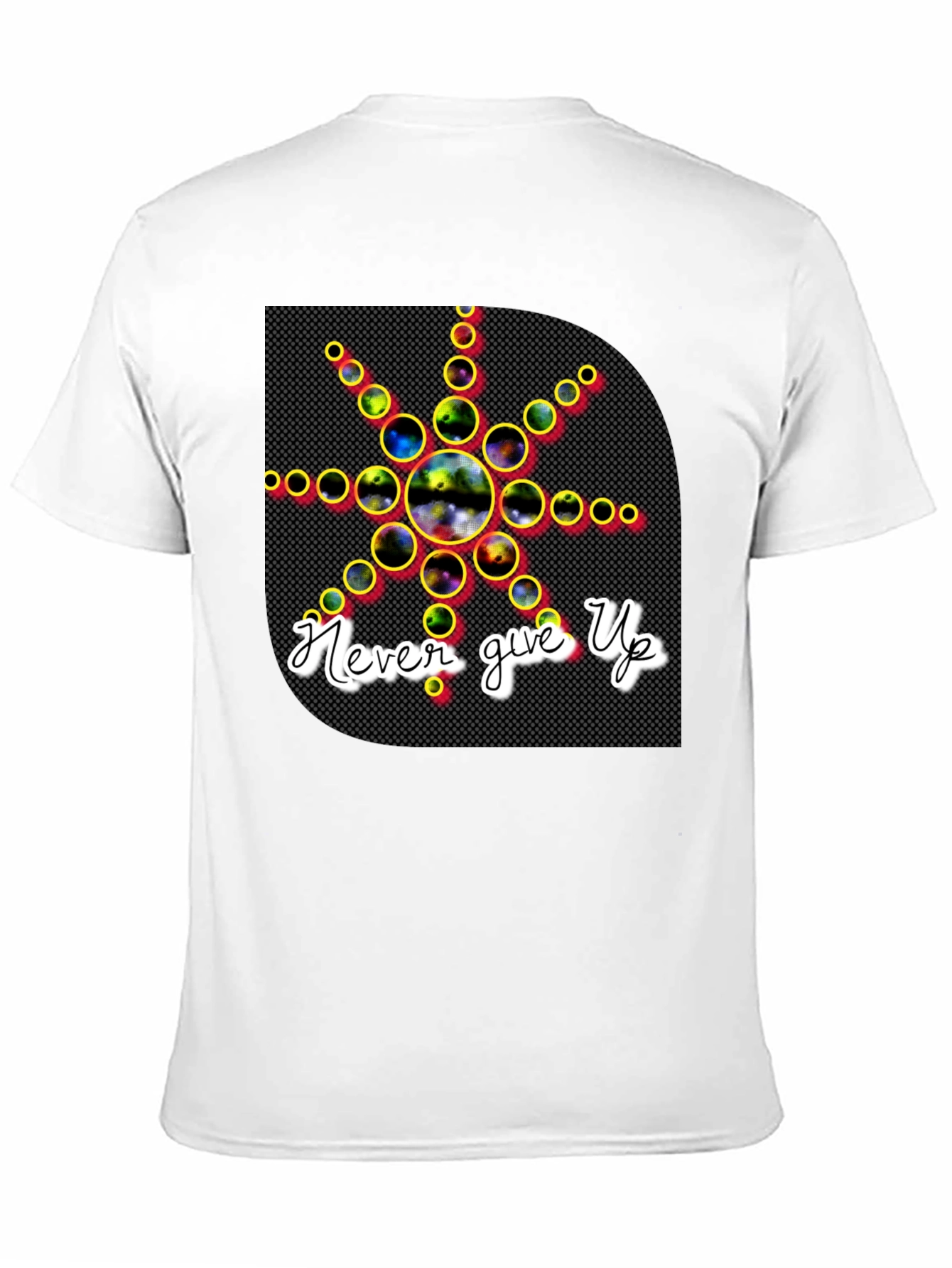 Never Give Up Graphic Tee - Stylish Black T-Shirt