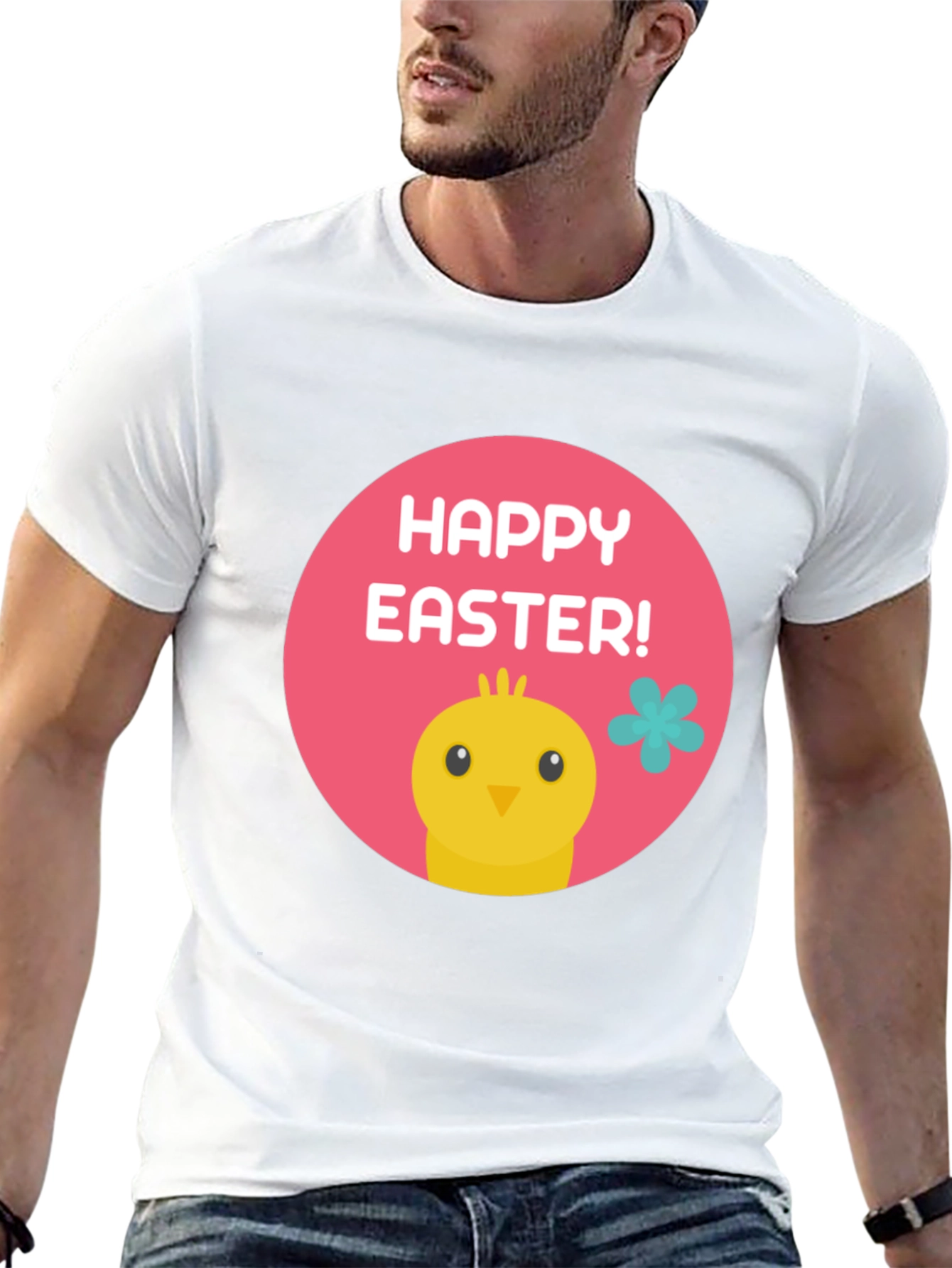 Happy Easter Chick T-Shirt - Black