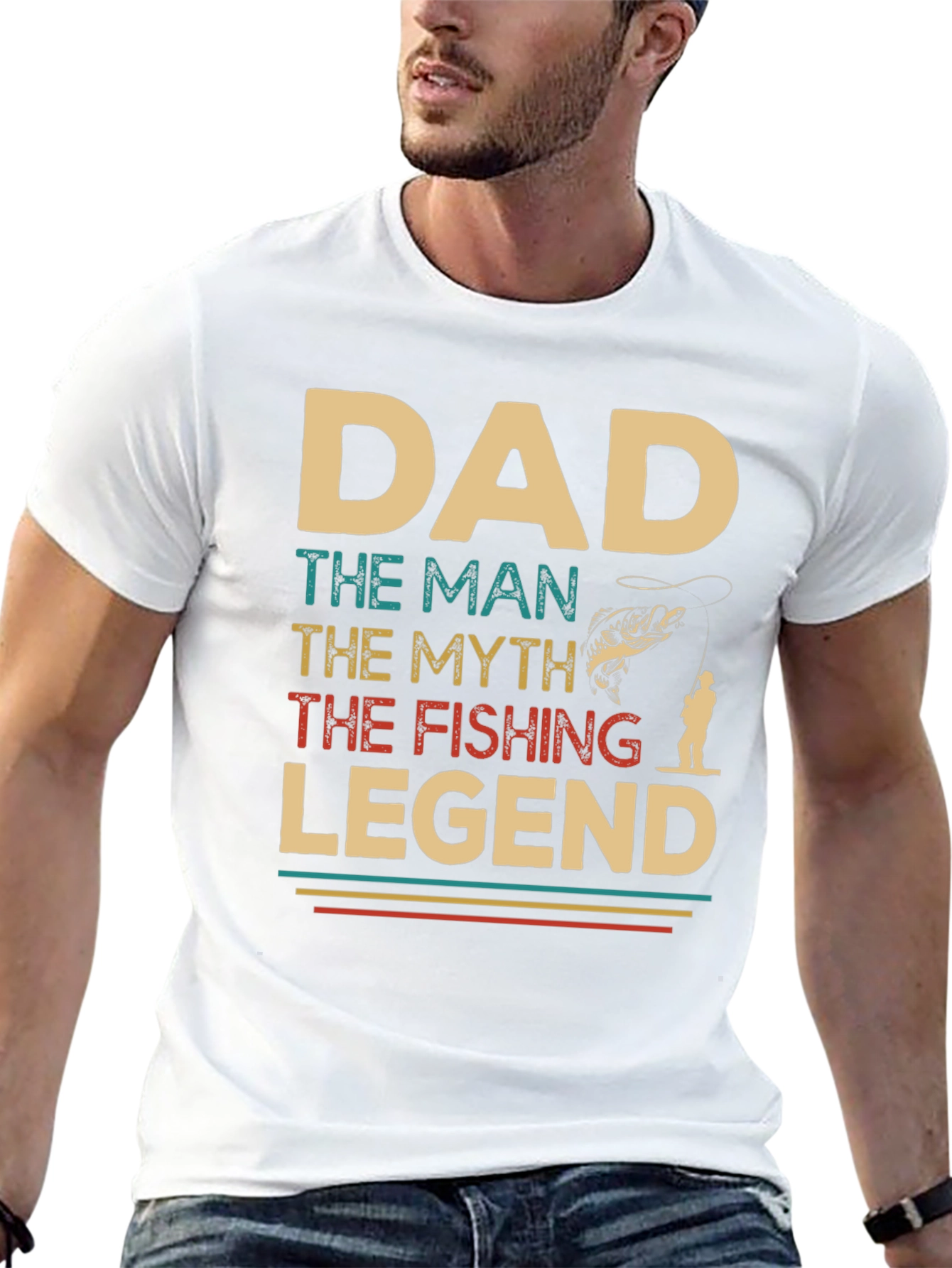 Dad Fishing Legend Graphic T-Shirt
