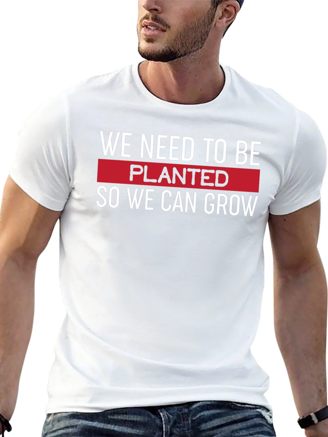 Planted to Grow T-Shirt - Motivational Black Tee