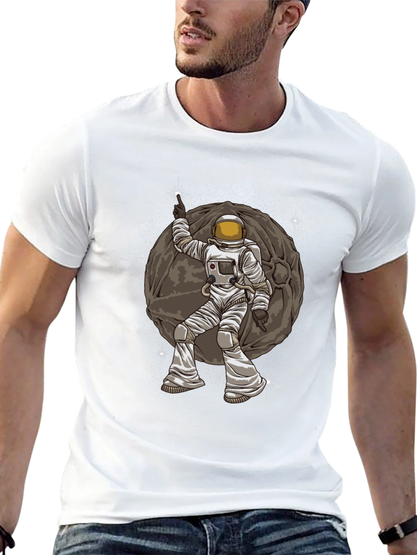 Astronaut Moonwalk Graphic T-Shirt - Space Lovers Tee