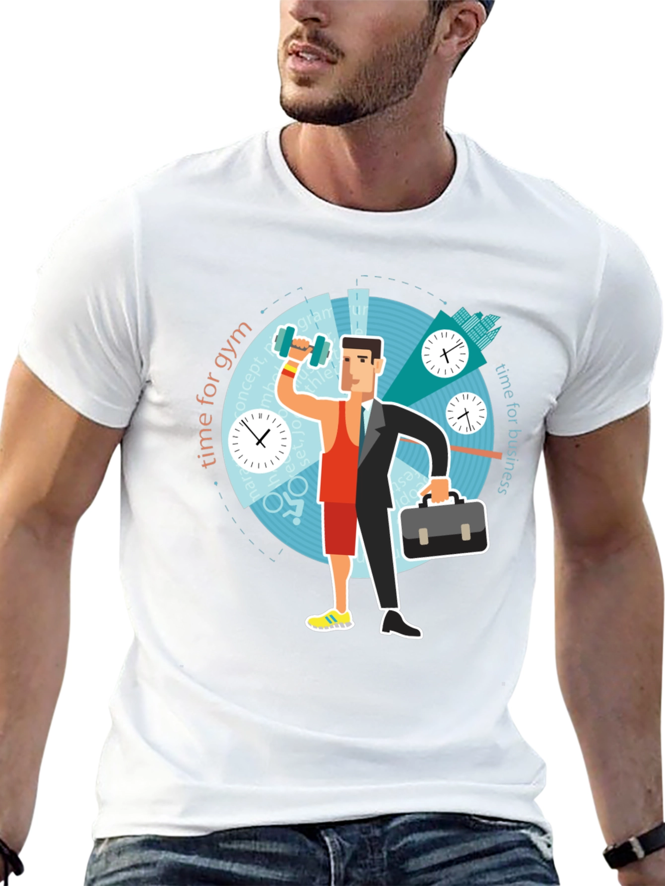 Time Management T-Shirt - Gym & Business Graphic Tee