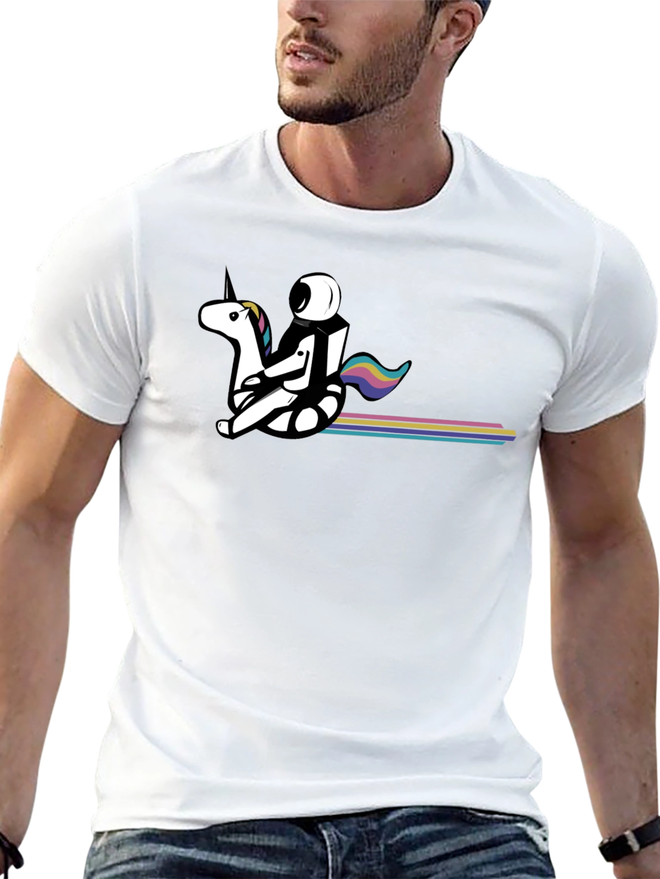 Astronaut Unicorn Ride Graphic Tee