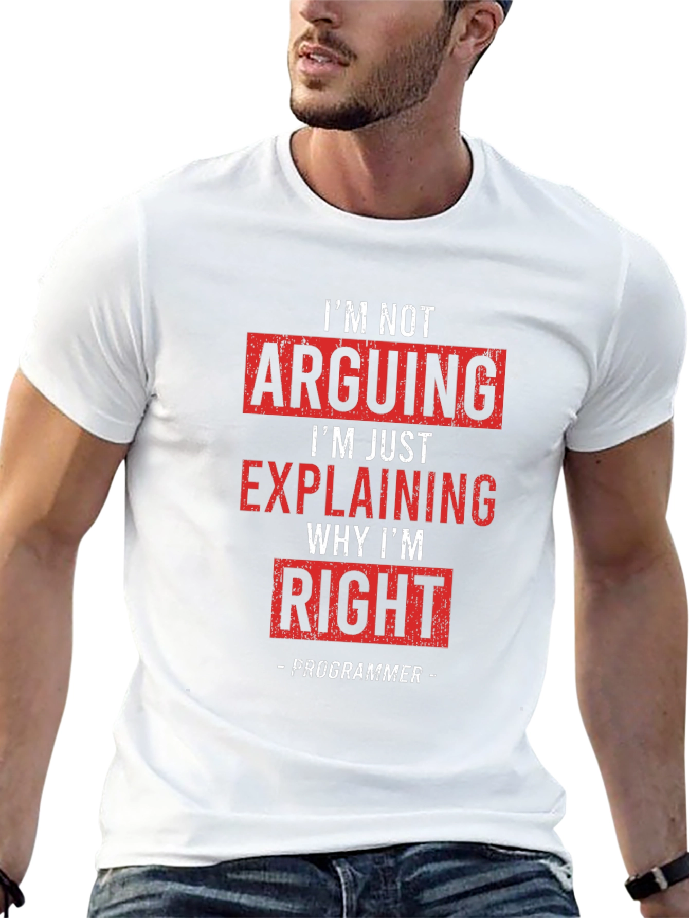Programmer Explaining Right T-Shirt