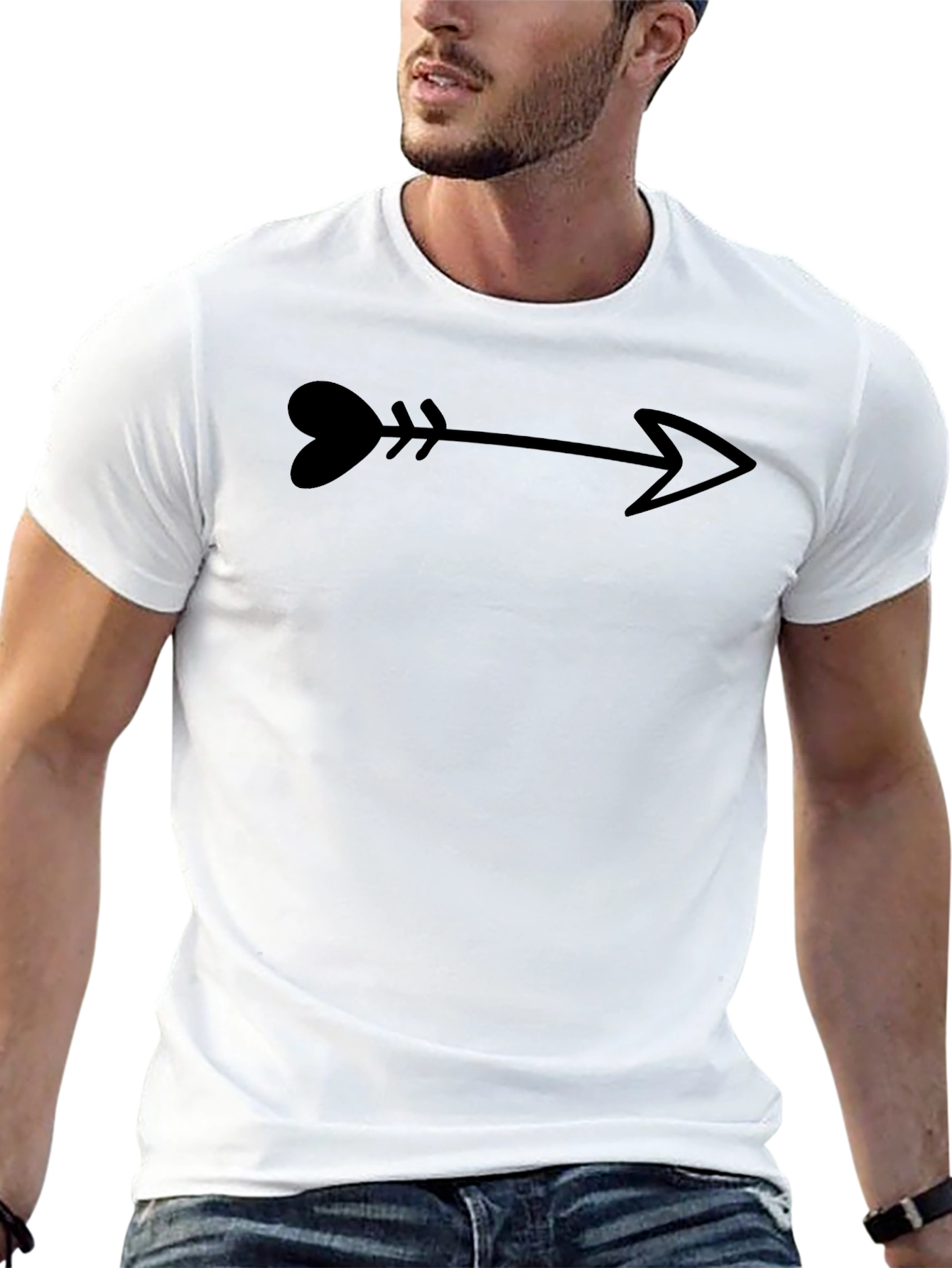 Heart Arrow Graphic Tee - Stylish Casual Wear
