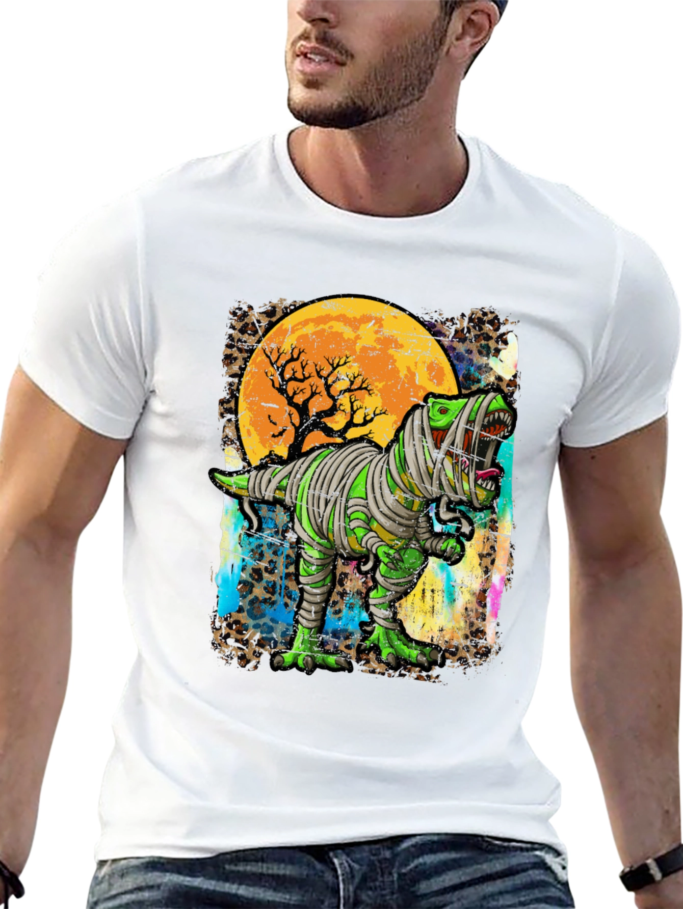 Mummy T-Rex Halloween T-Shirt