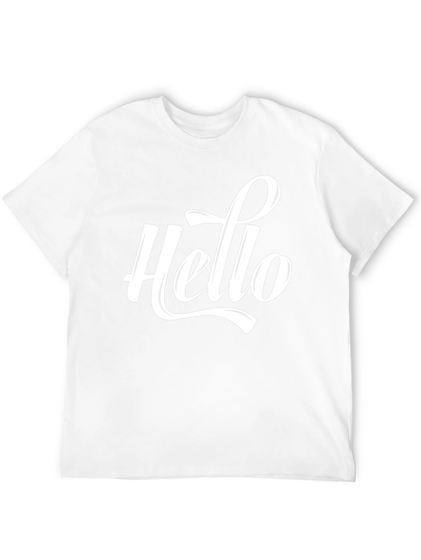 Hello Graphic Black T-Shirt Casual Wear