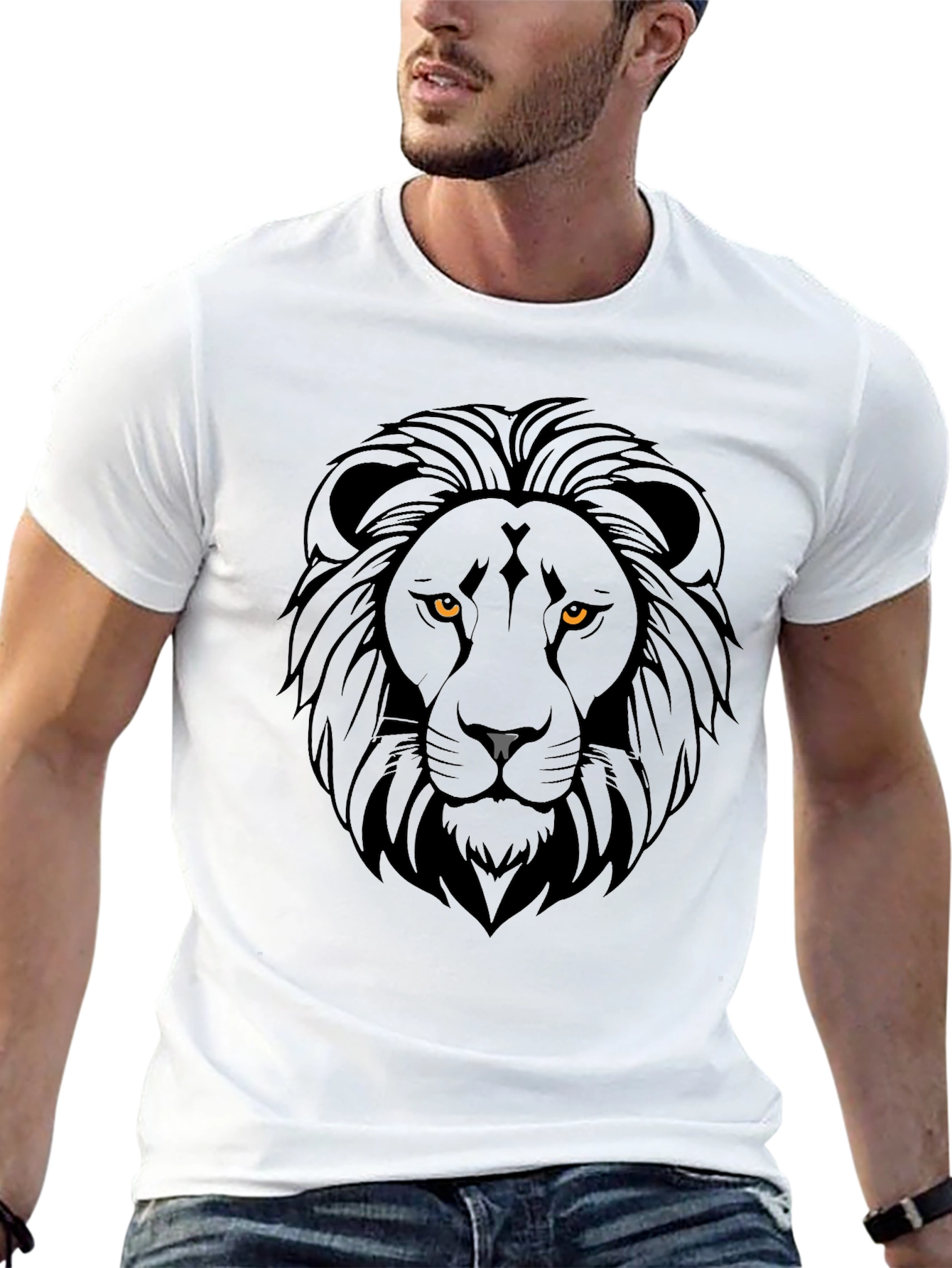 Lion Graphic Tee - Fierce Black T-Shirt