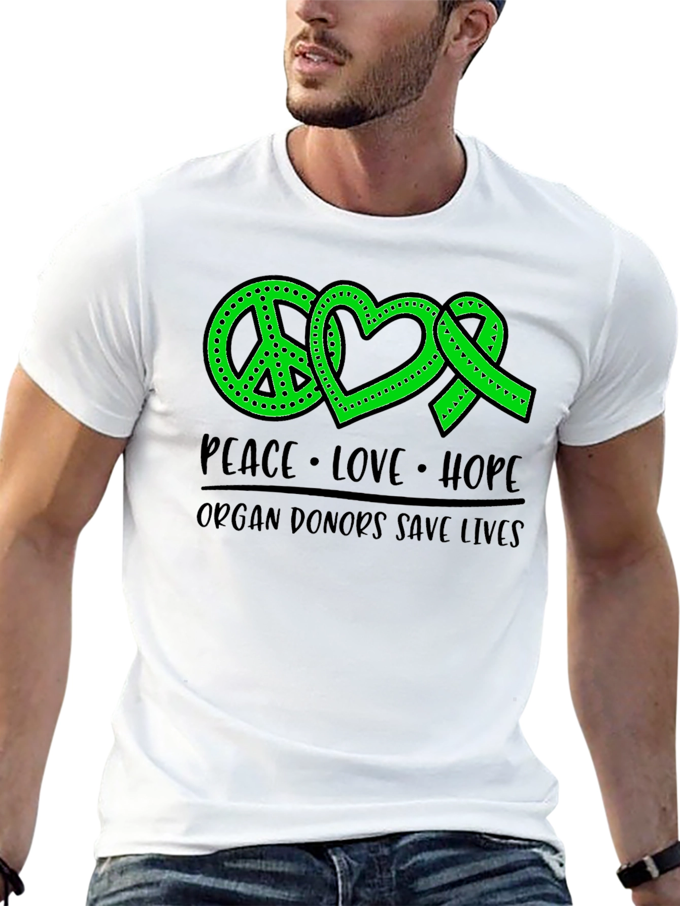 Peace Love Hope Organ Donor T-Shirt