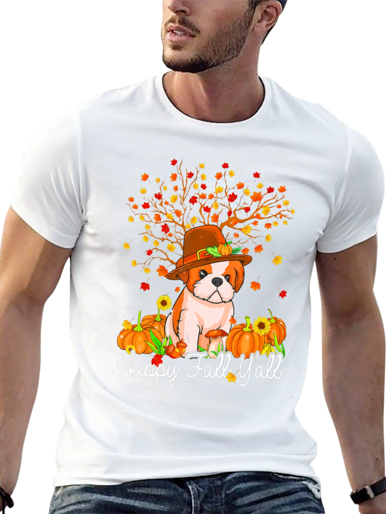 Happy Fall Yall Dog T-Shirt