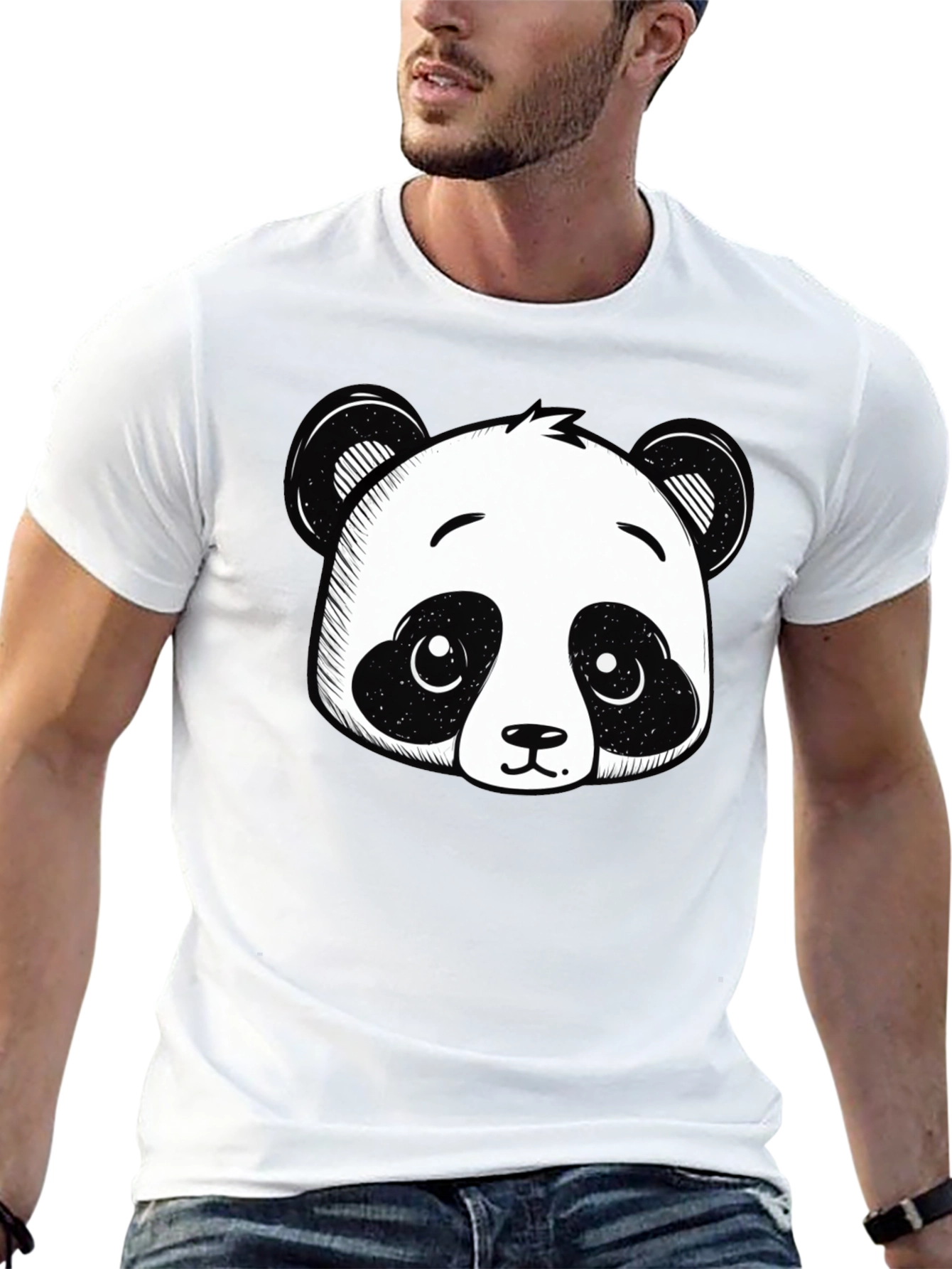 Panda Graphic Black T-Shirt