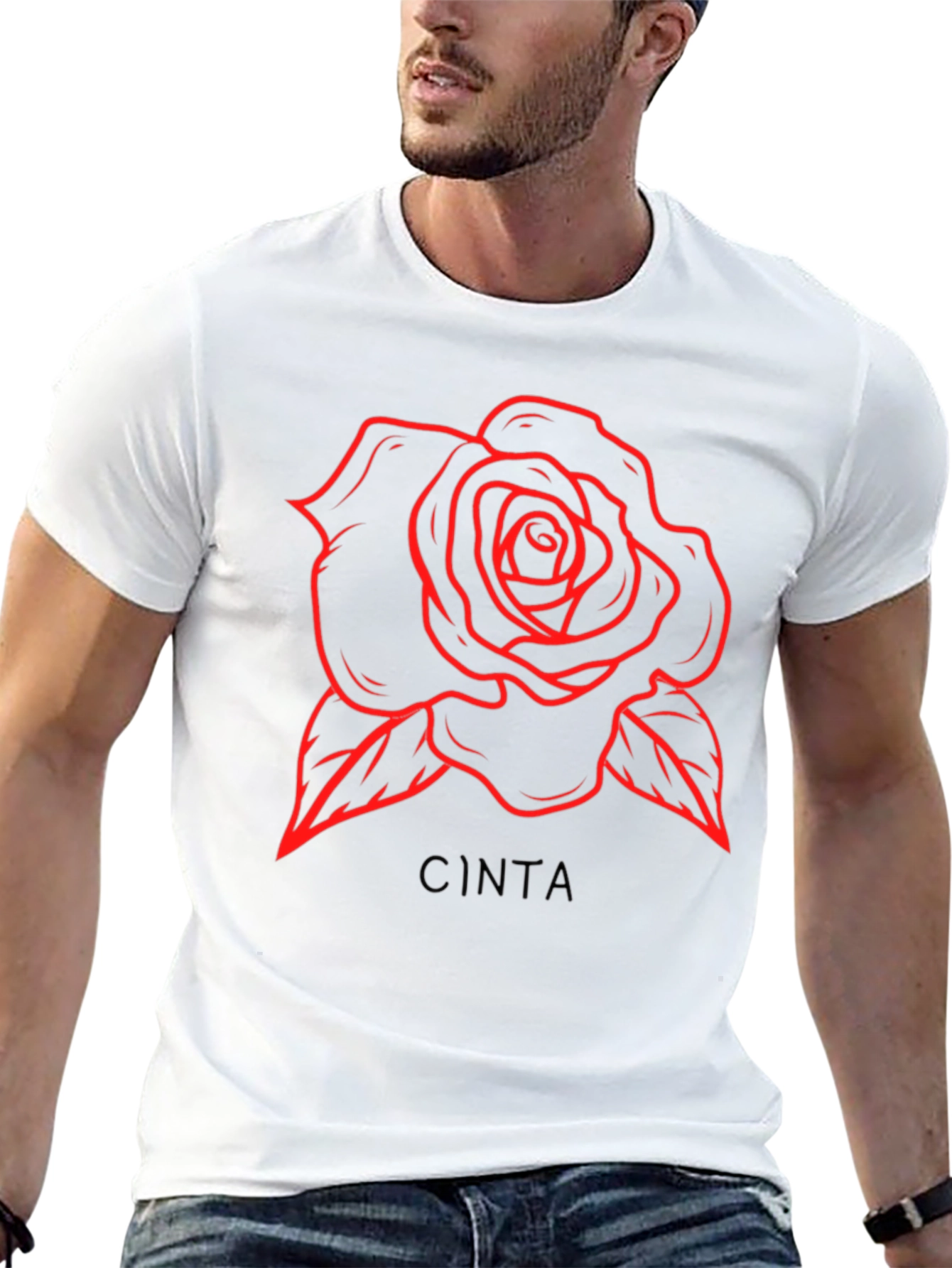 Rose CINTA Graphic T-Shirt - Black